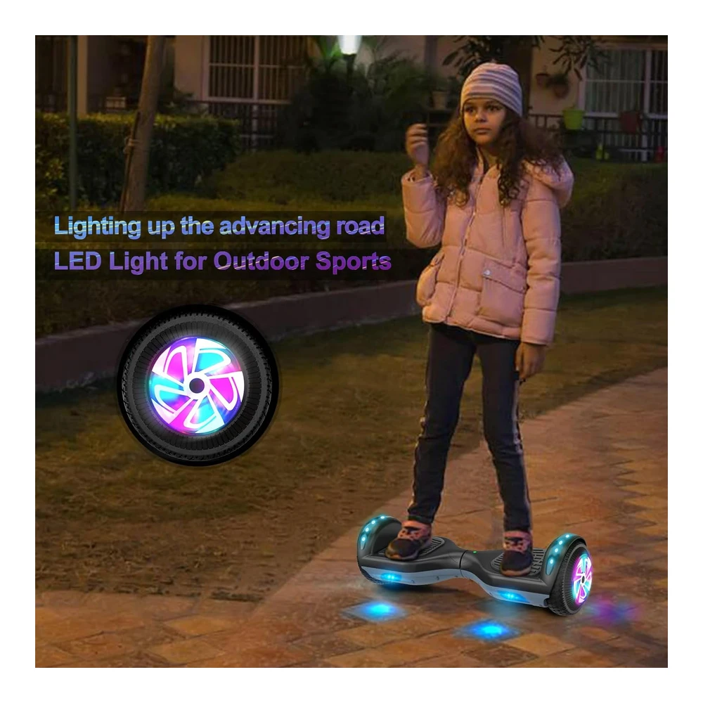 Flying-Ant Hoverboard - Aeropatinetas Autoequilibrantes de 6.5' con Bluetooth y Luces Led Intermitentes