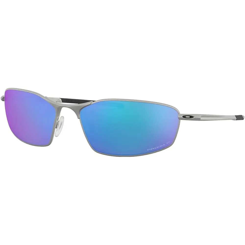 Oakley Whisker OO4141 Gafas de sol para hombre | Satin Chrome / Prizm Sapphire Iridium
