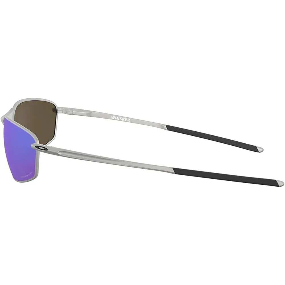 Oakley Whisker OO4141 Gafas de sol para hombre | Satin Chrome / Prizm Sapphire Iridium