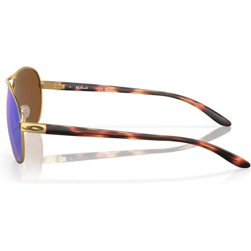 Oakley Split Time OO4129 Gafas de sol Aviator para mujer | Satin Gold / Prizm Violet
