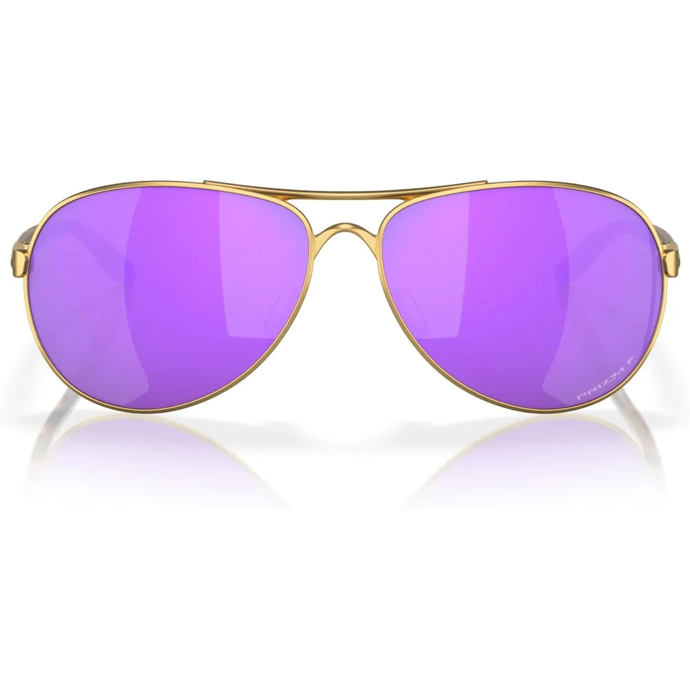 Oakley Split Time OO4129 Gafas de sol Aviator para mujer | Satin Gold / Prizm Violet