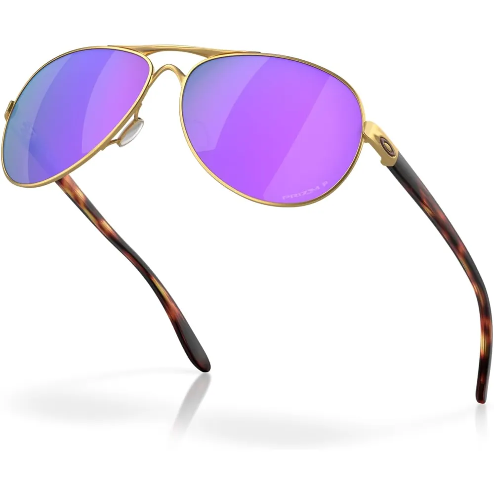 Oakley Split Time OO4129 Gafas de sol Aviator para mujer | Satin Gold / Prizm Violet