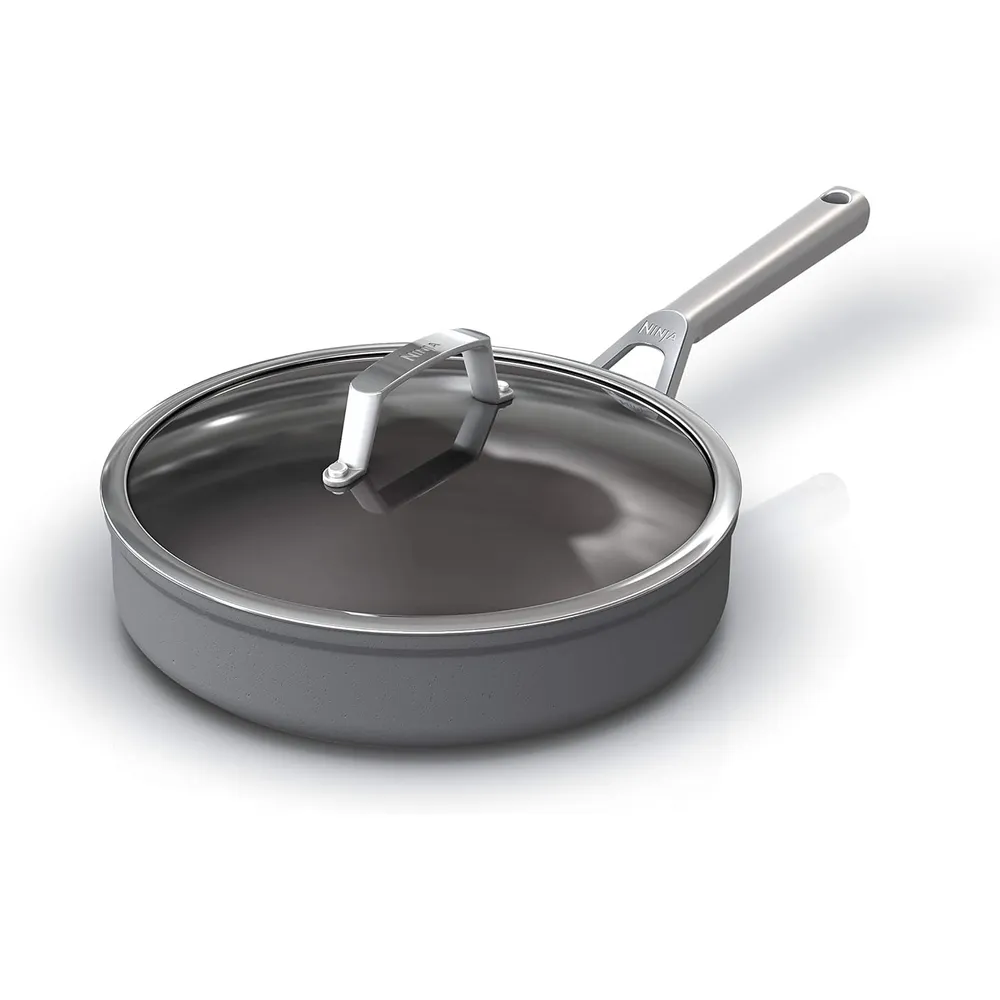 Ninja sartén C30130 Foodi Neverstick Premium con tapa, antiadherente, 3 qt / 2,8 L | Gris Pizarra
