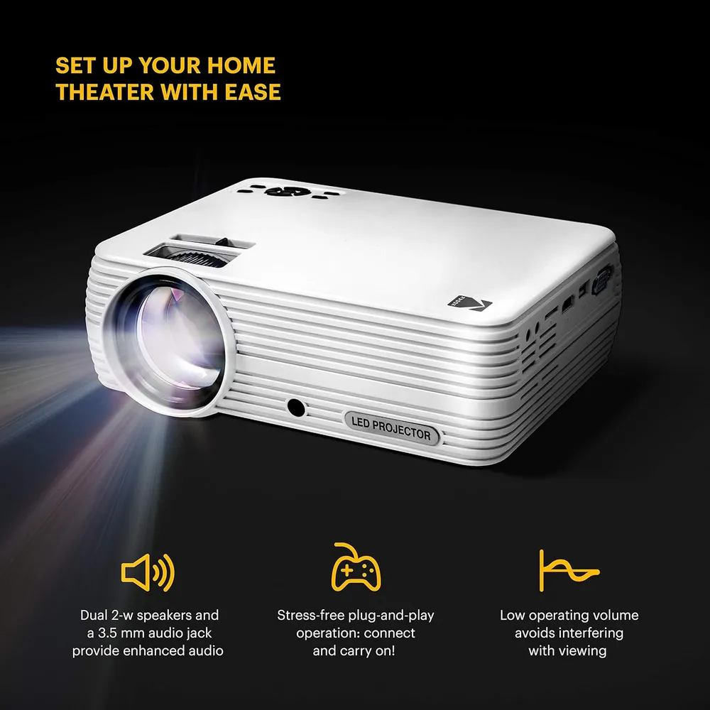 Kodak Flik X7 proyector doméstico compacto HD | Blanco