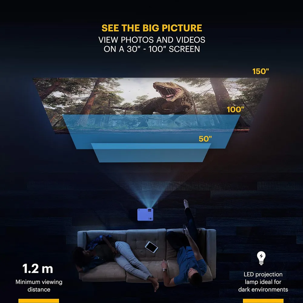 Kodak Flik X7 proyector doméstico compacto HD | Blanco