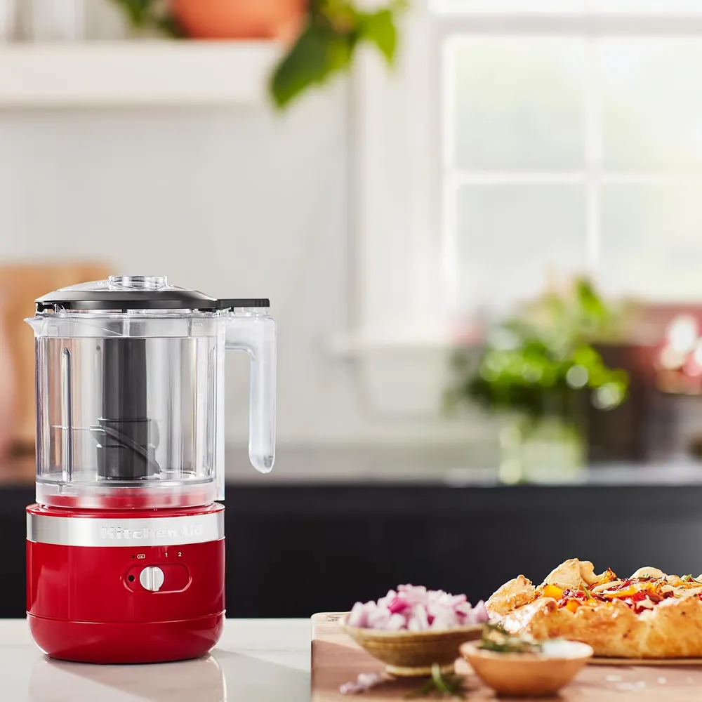 KITCHENAID KFCB519ER, PICADORA DE ALIMENTOS INALÁMBRICA 5 QT / 4.7 L | ROJO IMPERIO