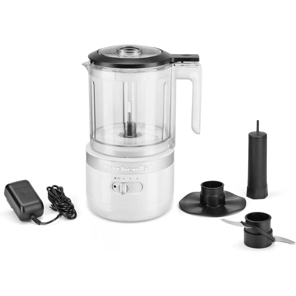 KITCHENAID KFCB519WH, PICADORA DE ALIMENTOS INALÁMBRICA 5 QT / 4.7 L | BLANCA
