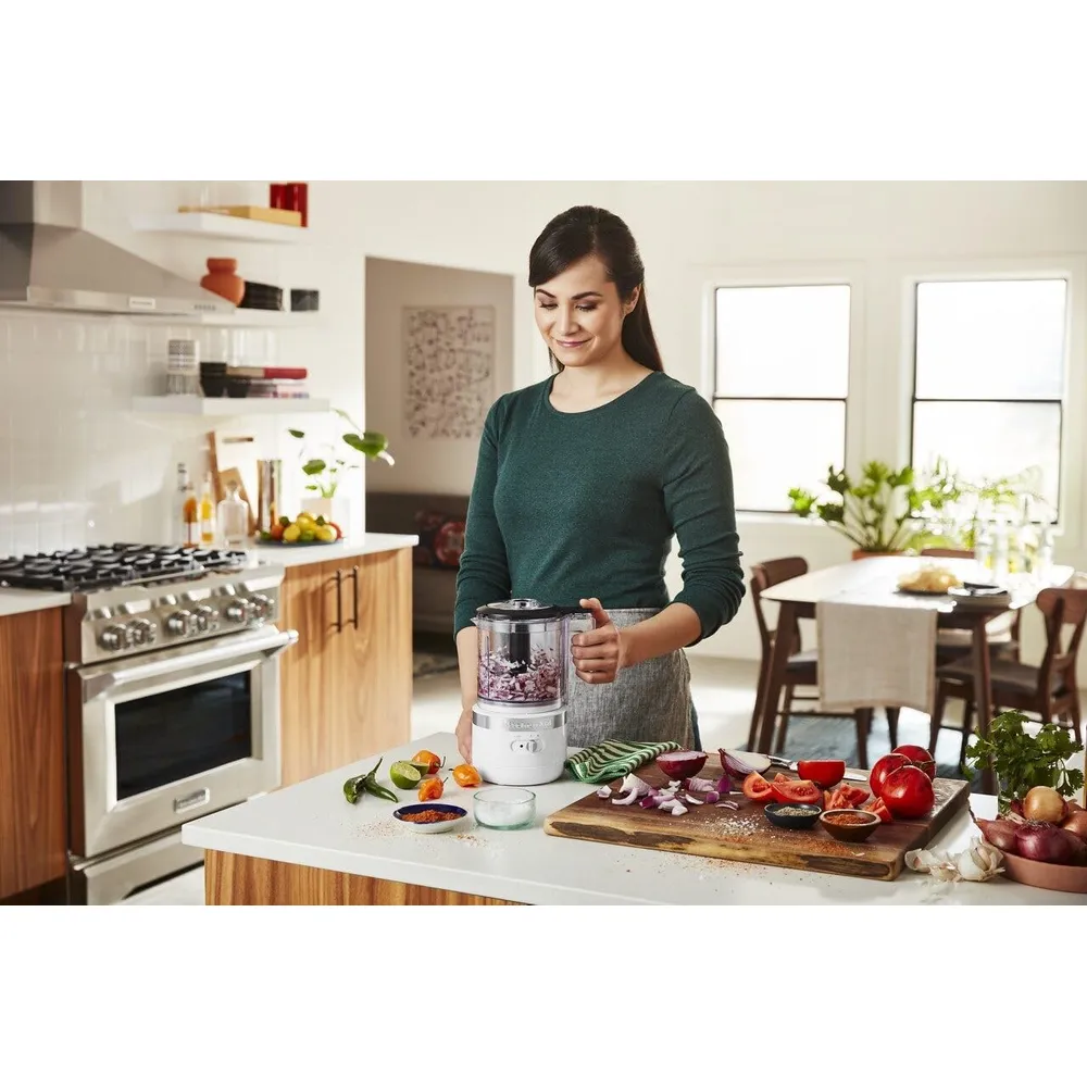 KITCHENAID KFCB519WH, PICADORA DE ALIMENTOS INALÁMBRICA 5 QT / 4.7 L | BLANCA