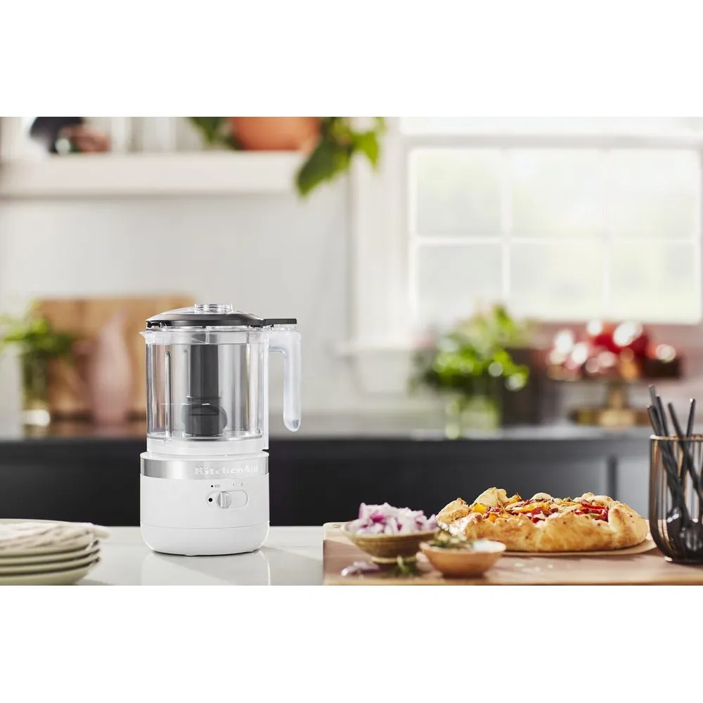 KITCHENAID KFCB519WH, PICADORA DE ALIMENTOS INALÁMBRICA 5 QT / 4.7 L | BLANCA