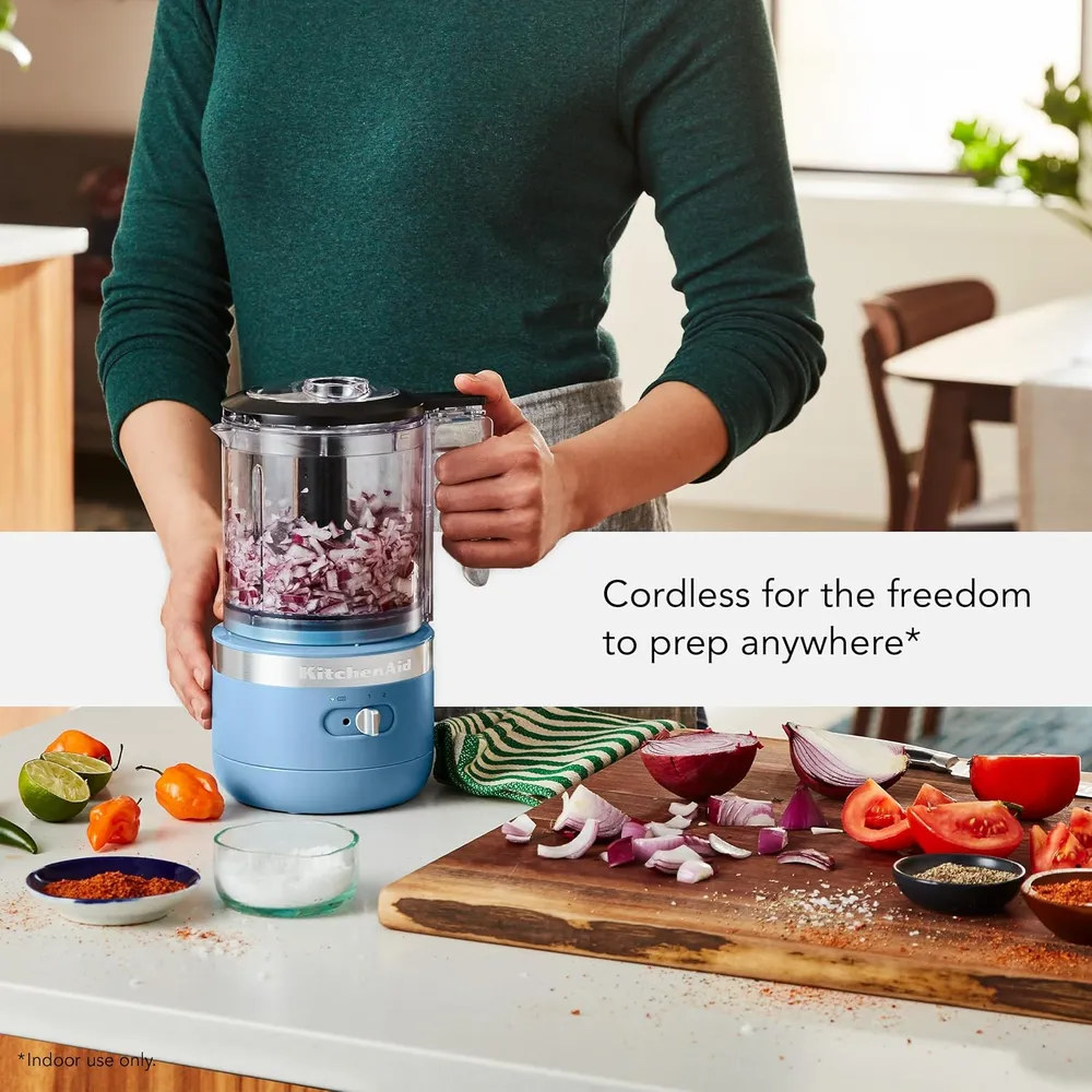 KITCHENAID, PICADORA DE ALIMENTOS INALÁMBRICA 5 QT / 4.7 L | TERCIOPELO AZUL