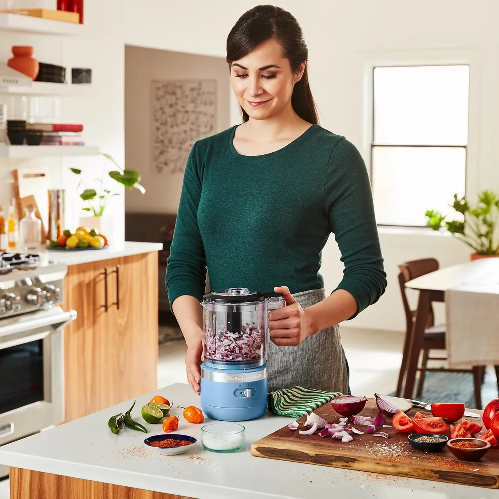 KITCHENAID, PICADORA DE ALIMENTOS INALÁMBRICA 5 QT / 4.7 L | TERCIOPELO AZUL