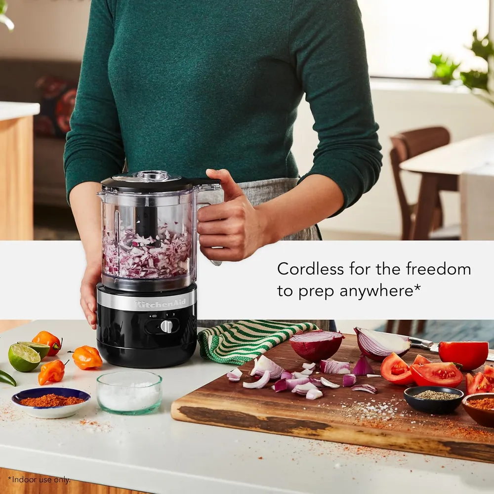 KITCHENAID KFCB519OB, PICADORA DE ALIMENTOS INALÁMBRICA 5 QT / 4.7 L | NEGRO ÓNIX