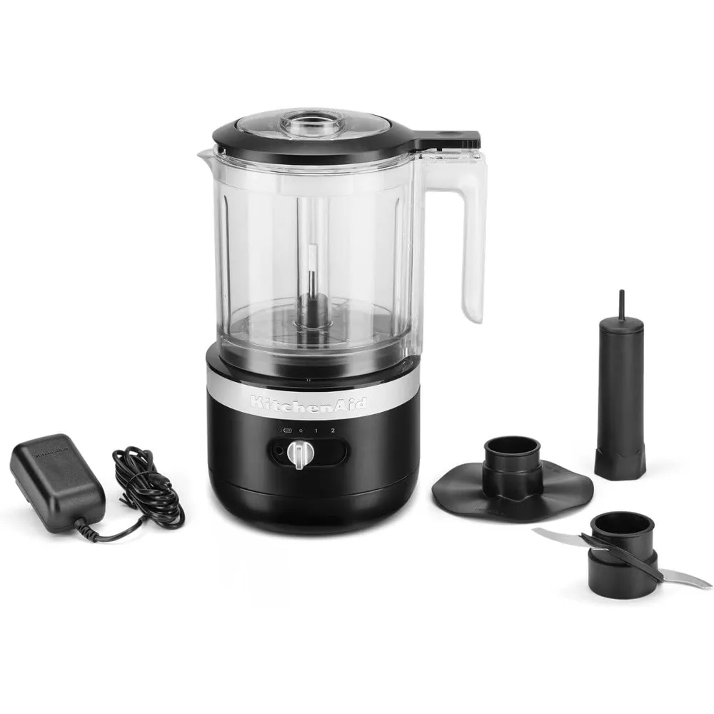 KITCHENAID KFCB519BM, PICADORA DE ALIMENTOS INALÁMBRICA 5 QT / 4.7 L | NEGRO MATE