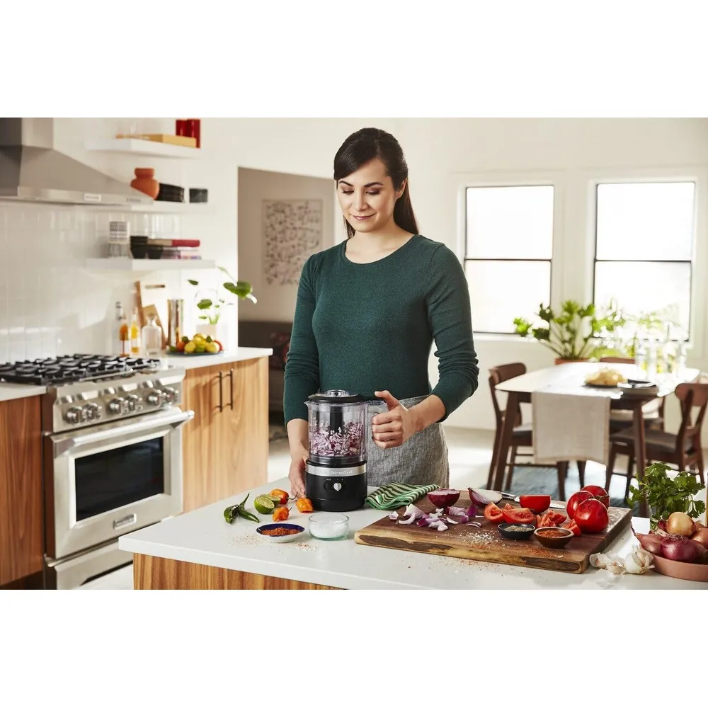 KITCHENAID KFCB519BM, PICADORA DE ALIMENTOS INALÁMBRICA 5 QT / 4.7 L | NEGRO MATE
