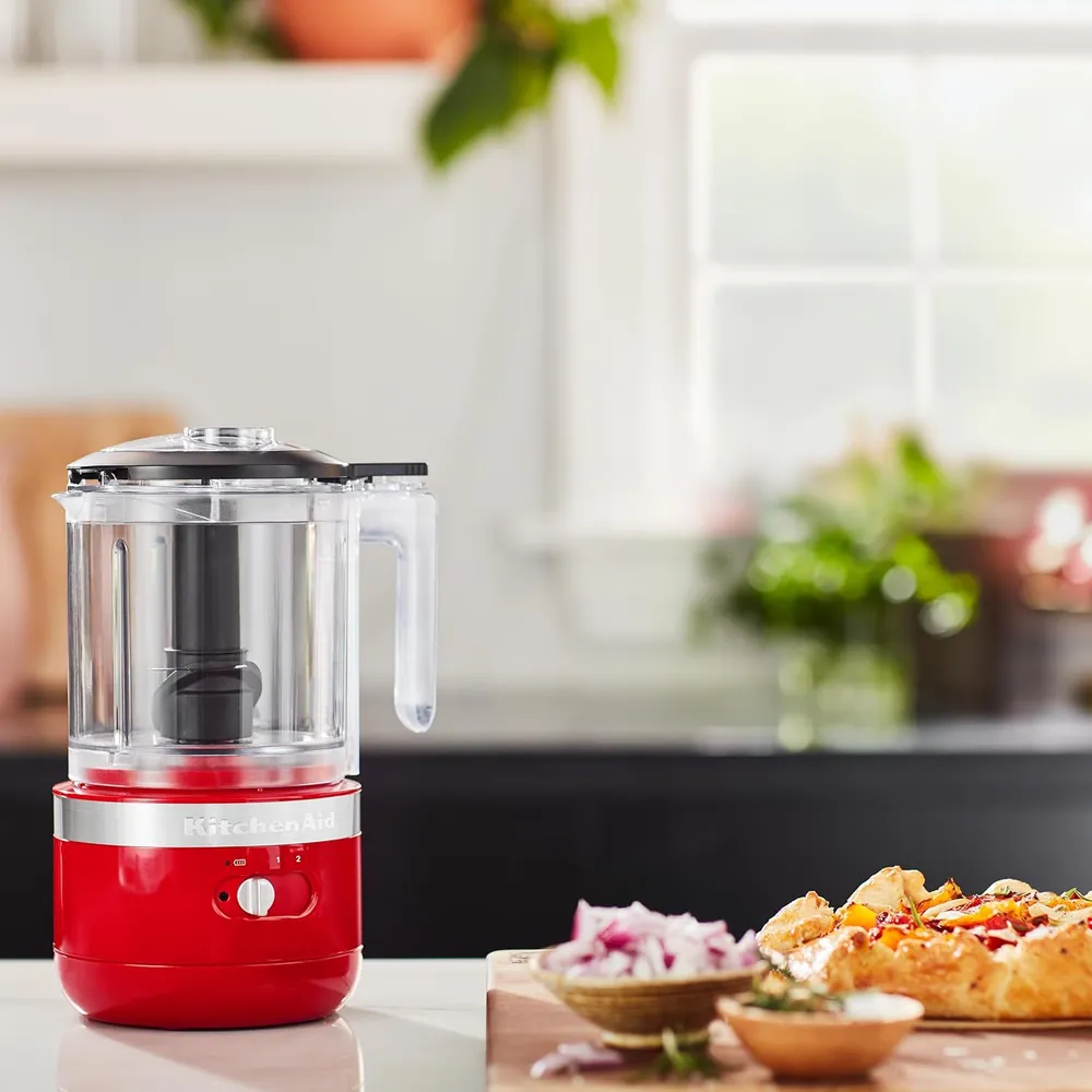 KITCHENAID KFCB519PA, PICADORA DE ALIMENTOS INALÁMBRICA 5 QT / 4.7 L | ROJO PASIÓN