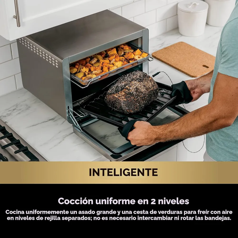 NINJA HORNO DE AIRE FOODI DT251 XL 10 EN 1, 4.85 LB / 2.2 KG | PLATEADO