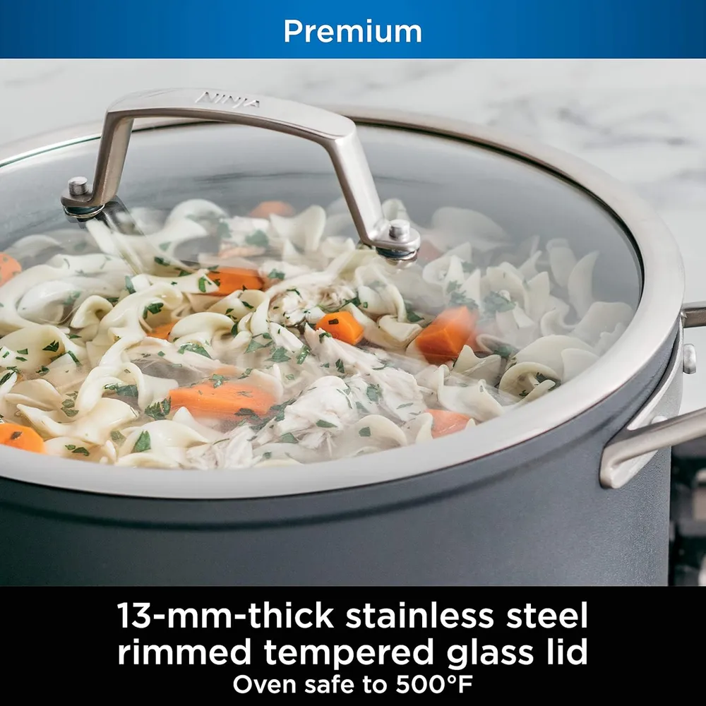 Ninja set cocina C38000 Foodi Neverstick Premium 8 piezas, antiadherente | Gris Pizarra