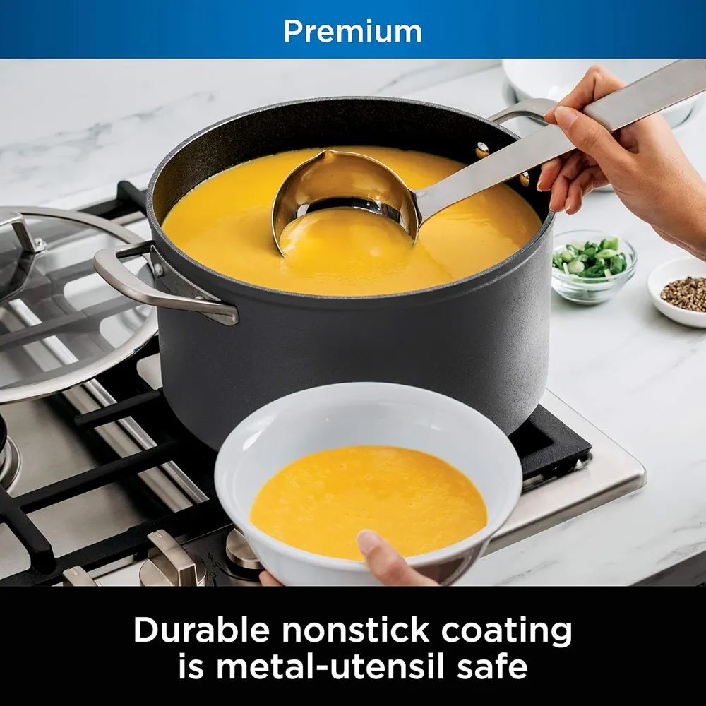 Ninja olla C30480 Foodi Neverstick Premium con tapa, antiadherente | Gris Pizarra