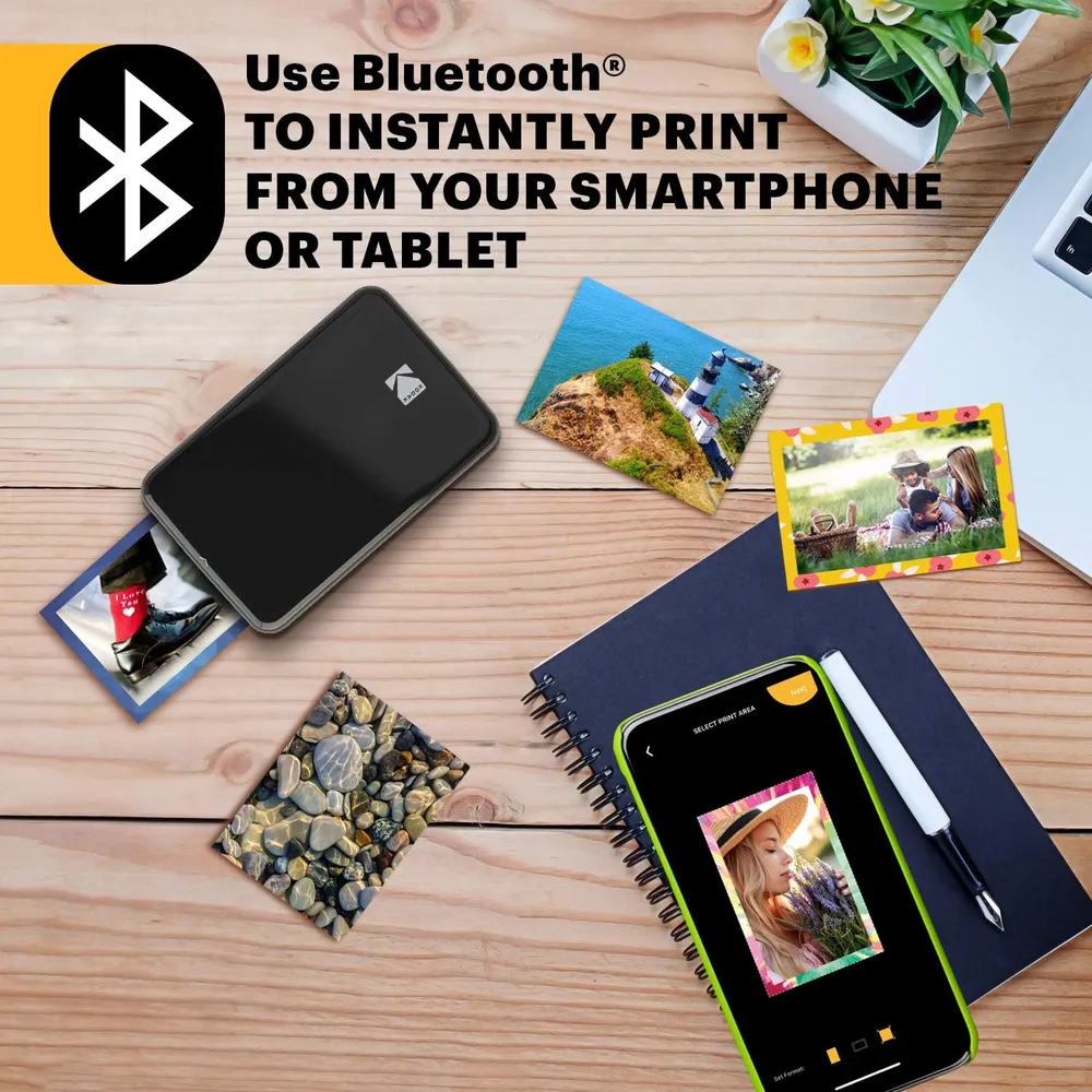 Kodak Step impresora fotográfica portátil Zink Bluetooth | Negro