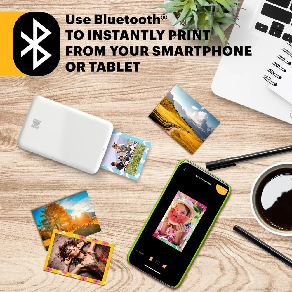 Kodak Step impresora fotográfica portátil Zink Bluetooth | Blanco
