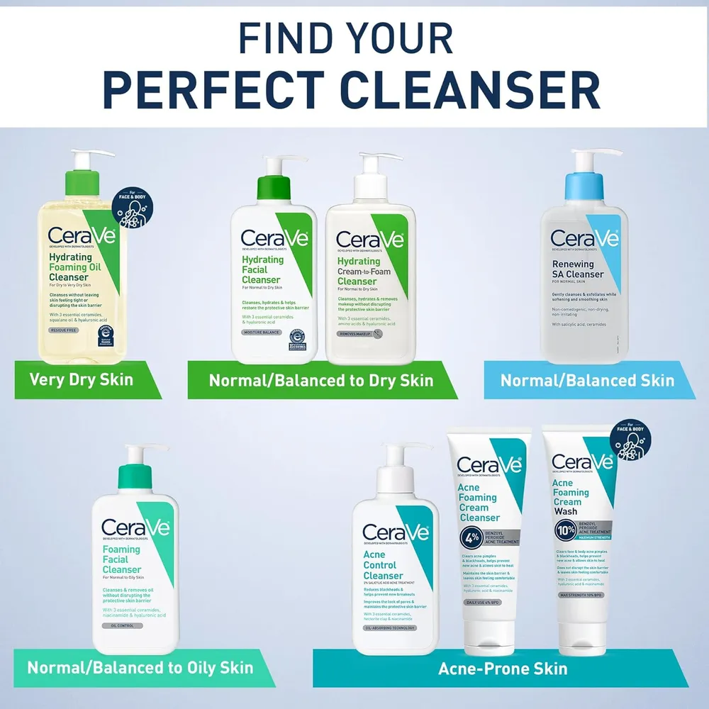 CERAVE LIMPIADOR RENOVADOR FACIAL 16 OZ / 473 ML