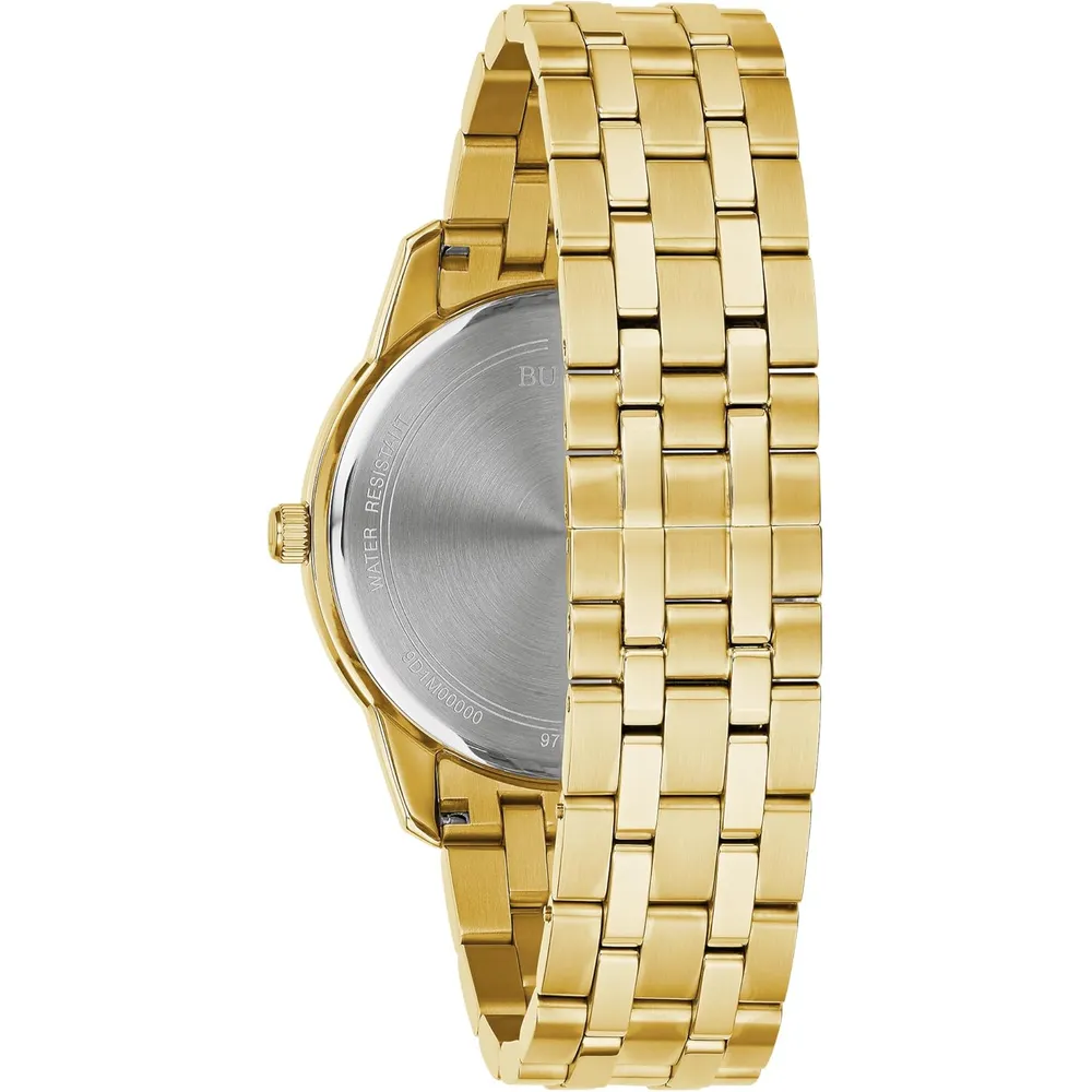Bulova reloj clásico Sutton hombre cuarzo 3 agujas Diamond | Oro