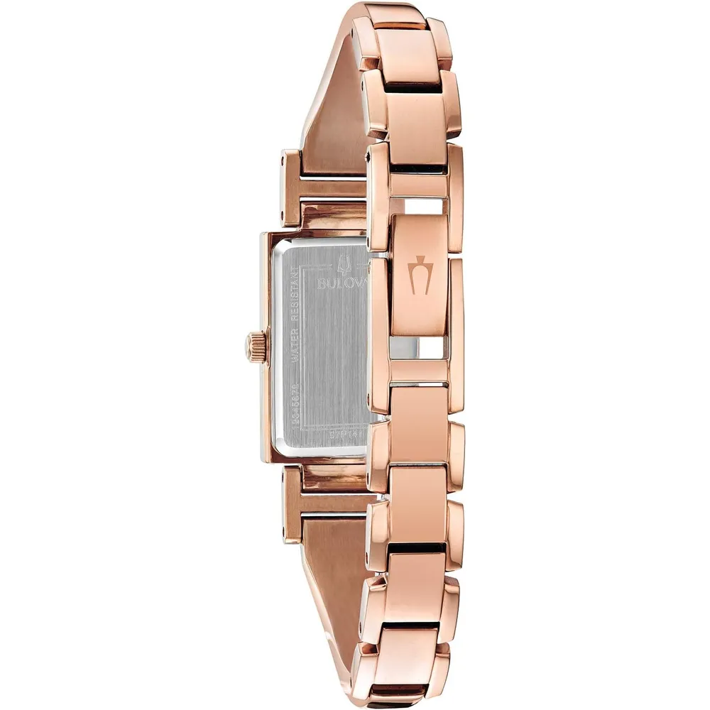 b08cvhs9tx_2_webp.webp Bulova reloj clásico mujer cuarzo dos agujas acero esfera diamantes rectangular | Oro Rosa