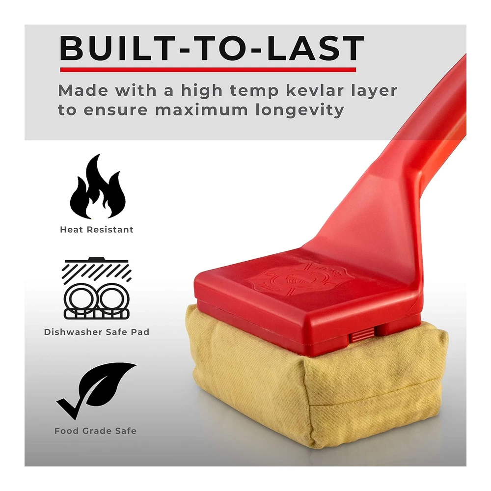 Grill Rescue - Cabezal Raspador de Limpieza Reemplazable para Parrilladas - Sin Cerdas. Herramientas Raspadoras Duraderas y Únicas para Rejillas de Hierro Fundido O Acero Inoxidable (Cepillo)