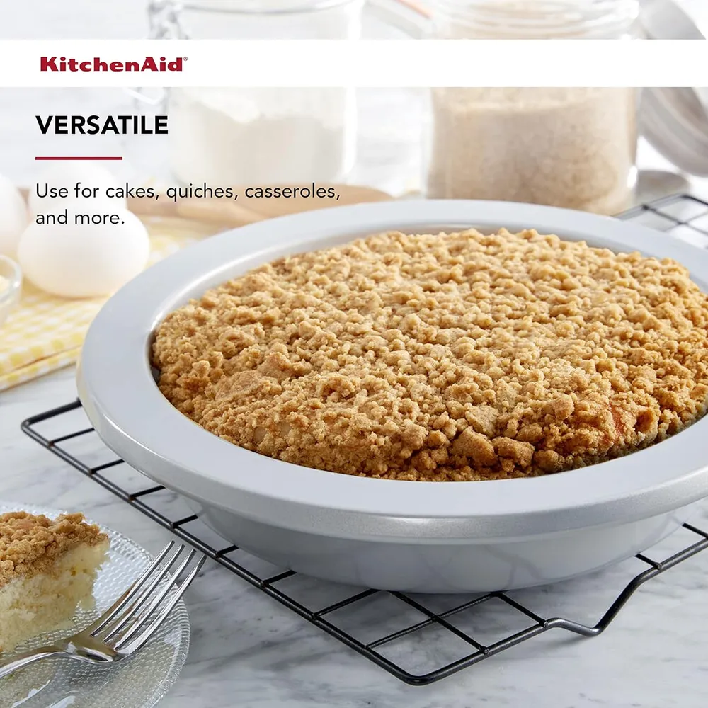 KitchenAid molde redondo 9 in / 23 cm, acero aluminizado | Plateado
