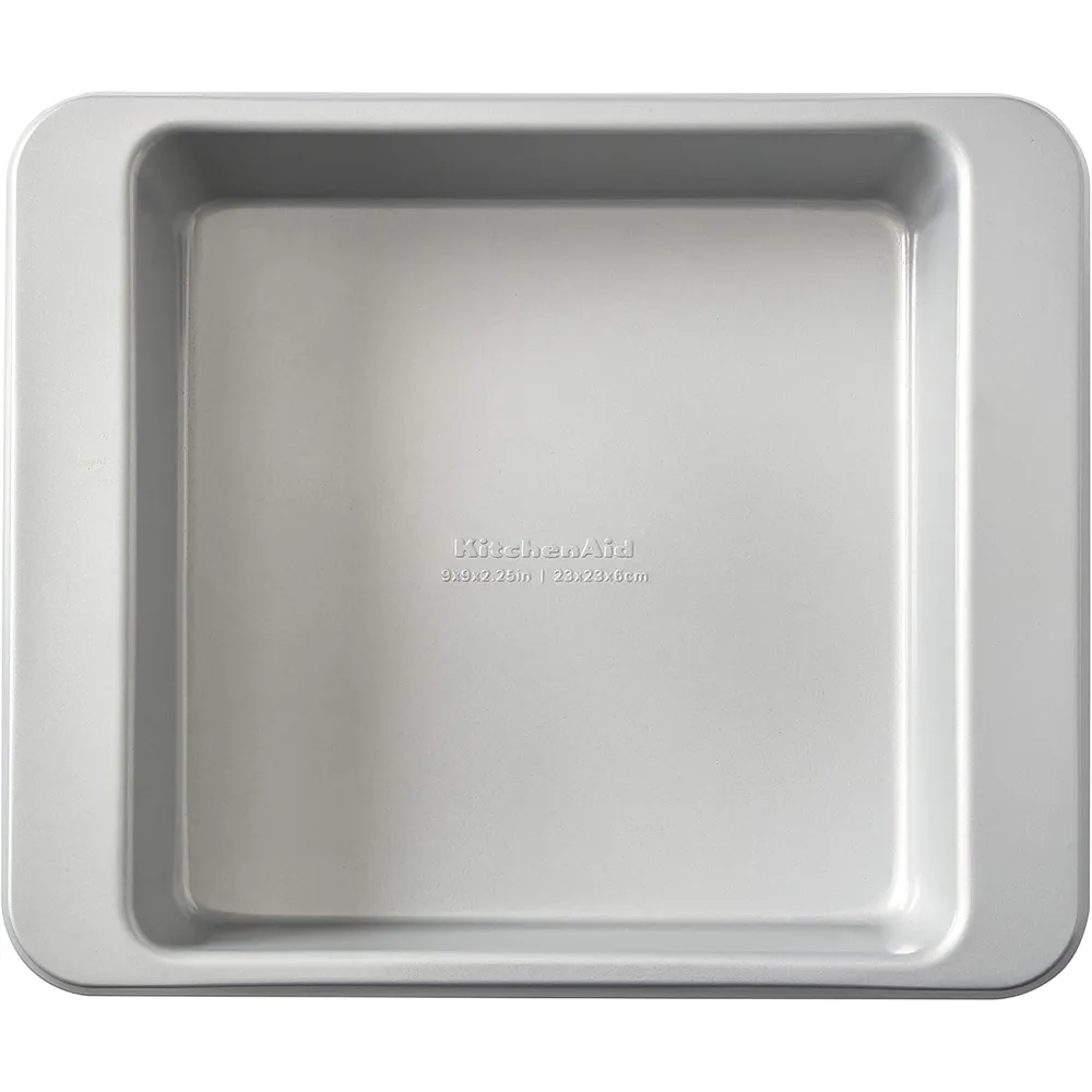 KitchenAid molde cuadrado 9 in / 23 cm, acero aluminizado | Plateado