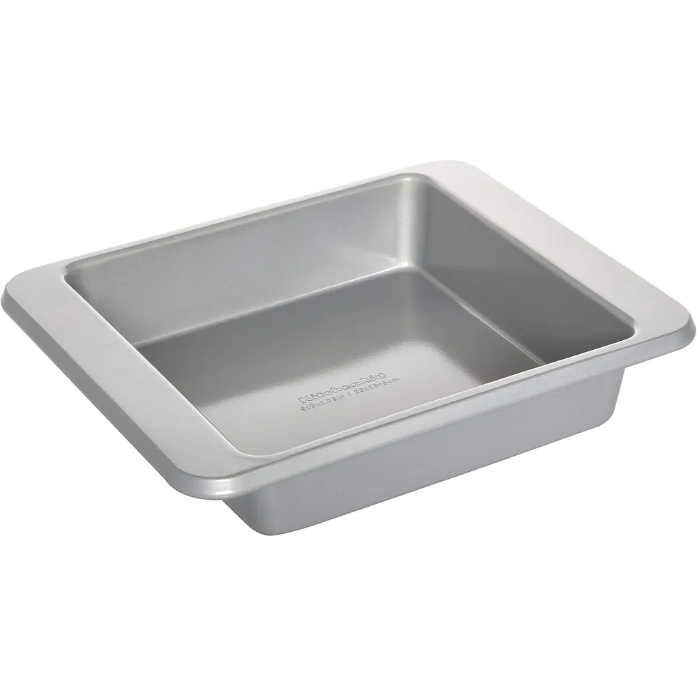KitchenAid molde cuadrado 9 in / 23 cm, acero aluminizado | Plateado