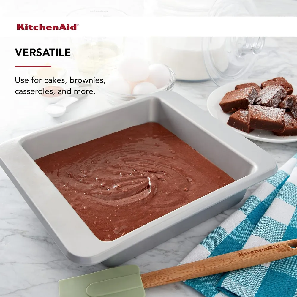 KitchenAid molde cuadrado 9 in / 23 cm, acero aluminizado | Plateado