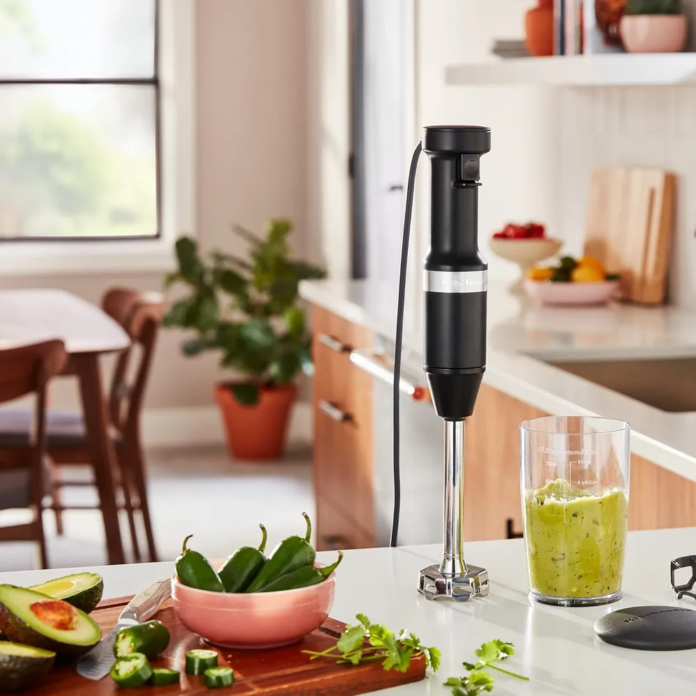 KITCHENAID KHBV53, BATIDORA DE MANO CON CABLE VELOCIDAD VARIABLE | NEGRO MATE