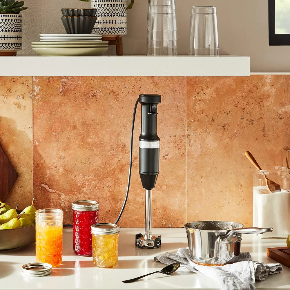 KITCHENAID KHBV53, BATIDORA DE MANO CON CABLE VELOCIDAD VARIABLE | NEGRO MATE