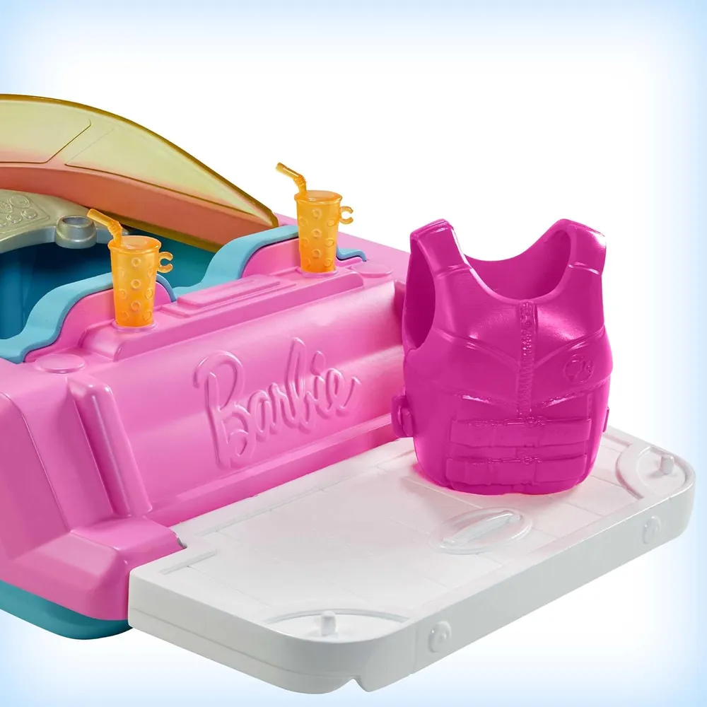 BARBIE BARCO CON PERRITO Y ACCESORIOS