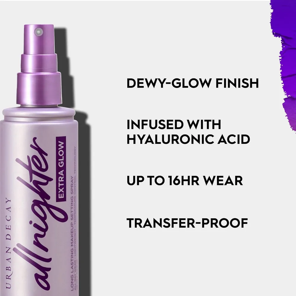 Urban Decay All Nighter Spray Fijador Glow 16H con Ácido Hialurónico