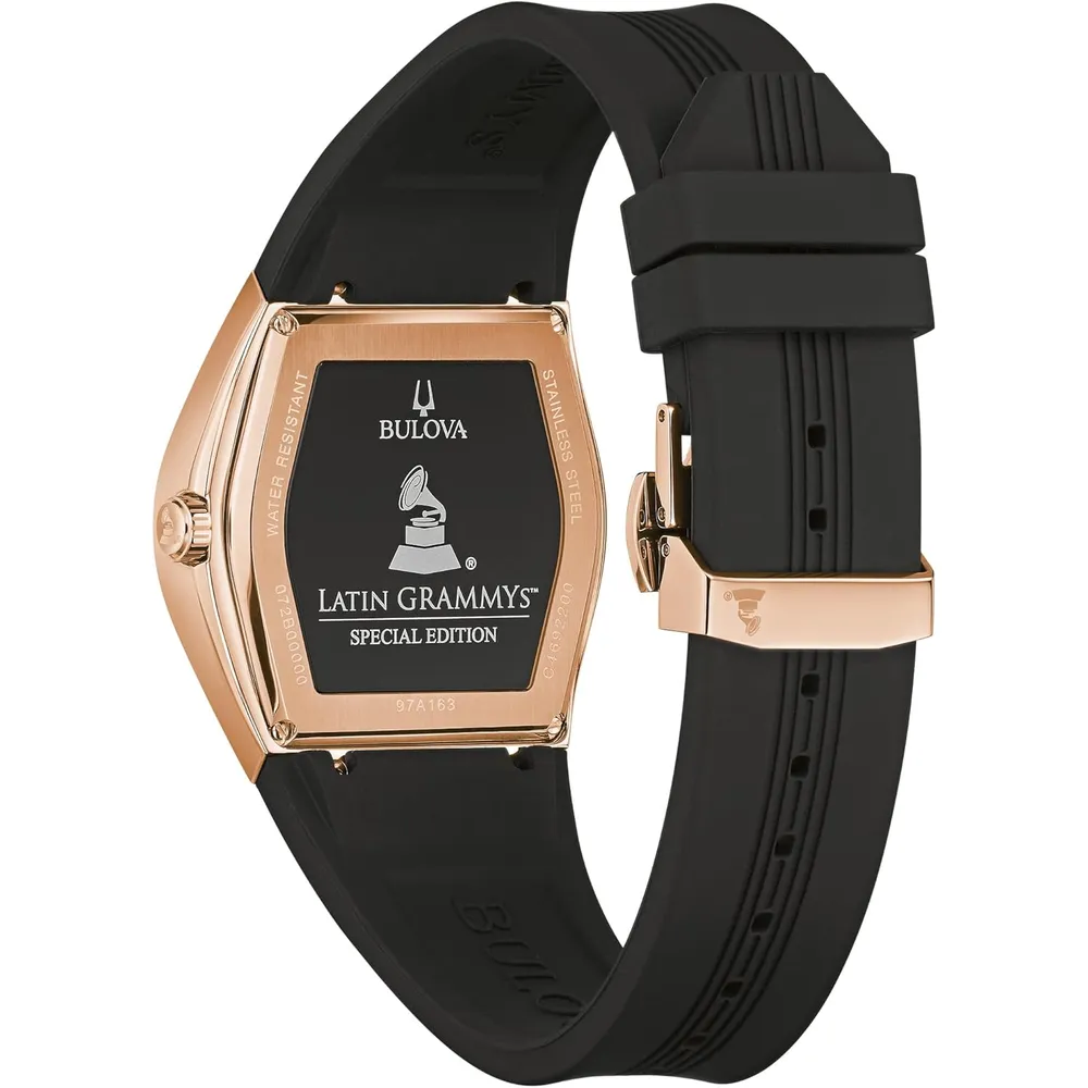b08fc3hc7p_1_webp.webp Bulova reloj Latin Grammy Gemini hombre cuarzo acero correa silicona cristal | Negro