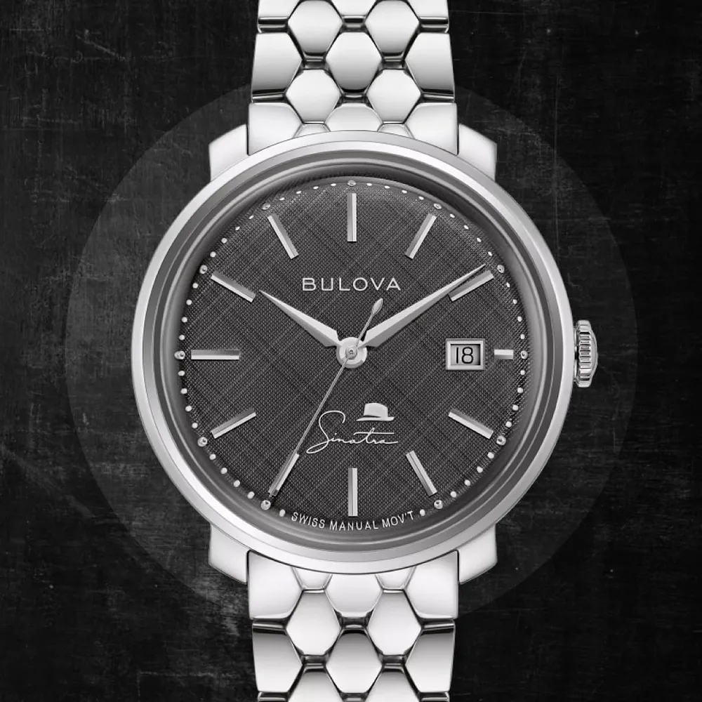 b08fflhq5z_3_webp.webp Bulova reloj Frank Sinatra hombre automático 3 agujas correa cuero | Plata