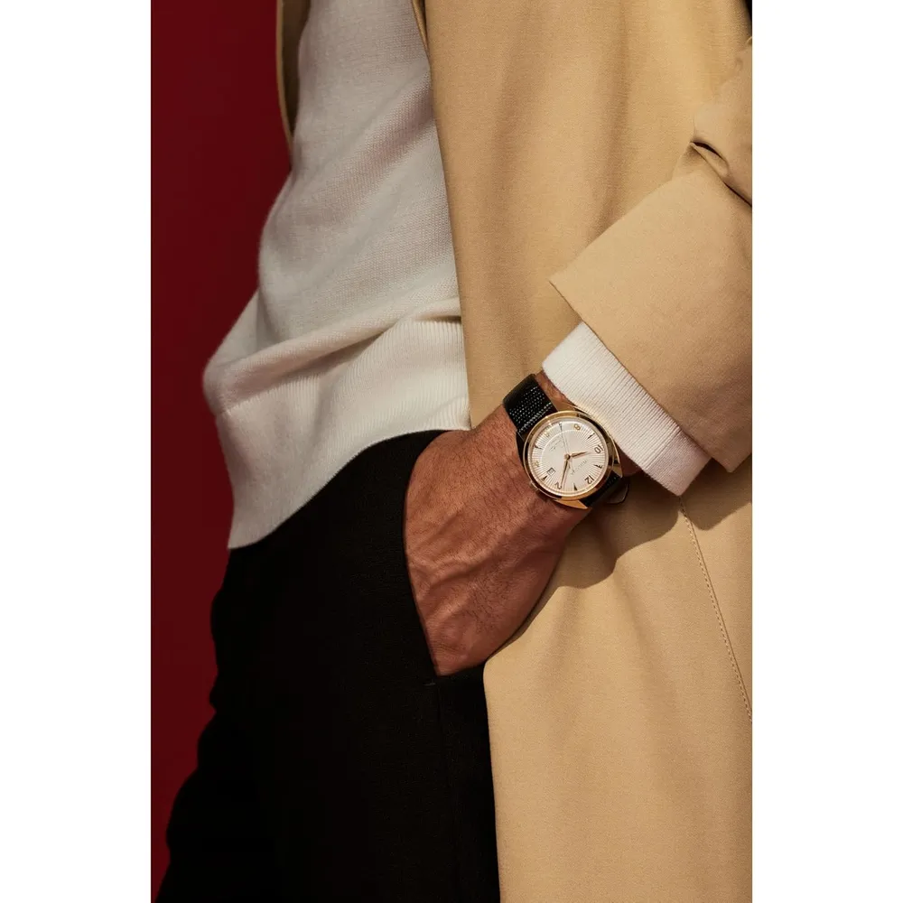 Bulova reloj clásico vestir hombre automático 3 agujas 21 joyas apertura | Negro/Dorado