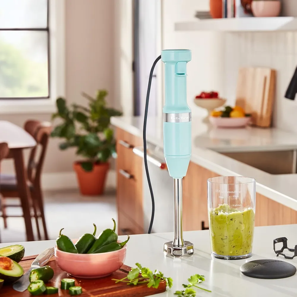 KITCHENAID KHBV53, BATIDORA DE MANO CON CABLE VELOCIDAD VARIABLE | AZUL HIELO