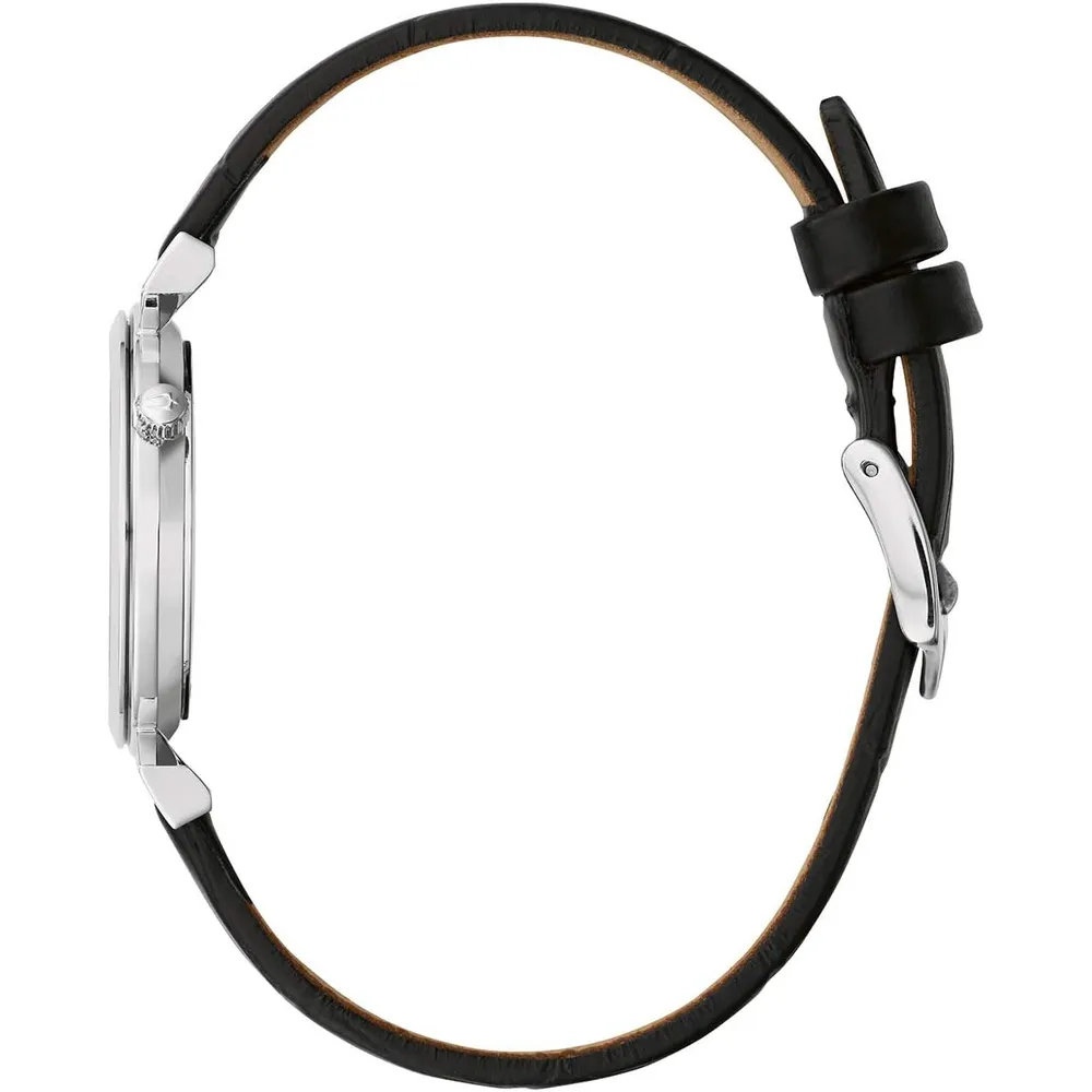 Bulova set regalo mujer reloj cuarzo 3 agujas collar colgante nácar | Negro