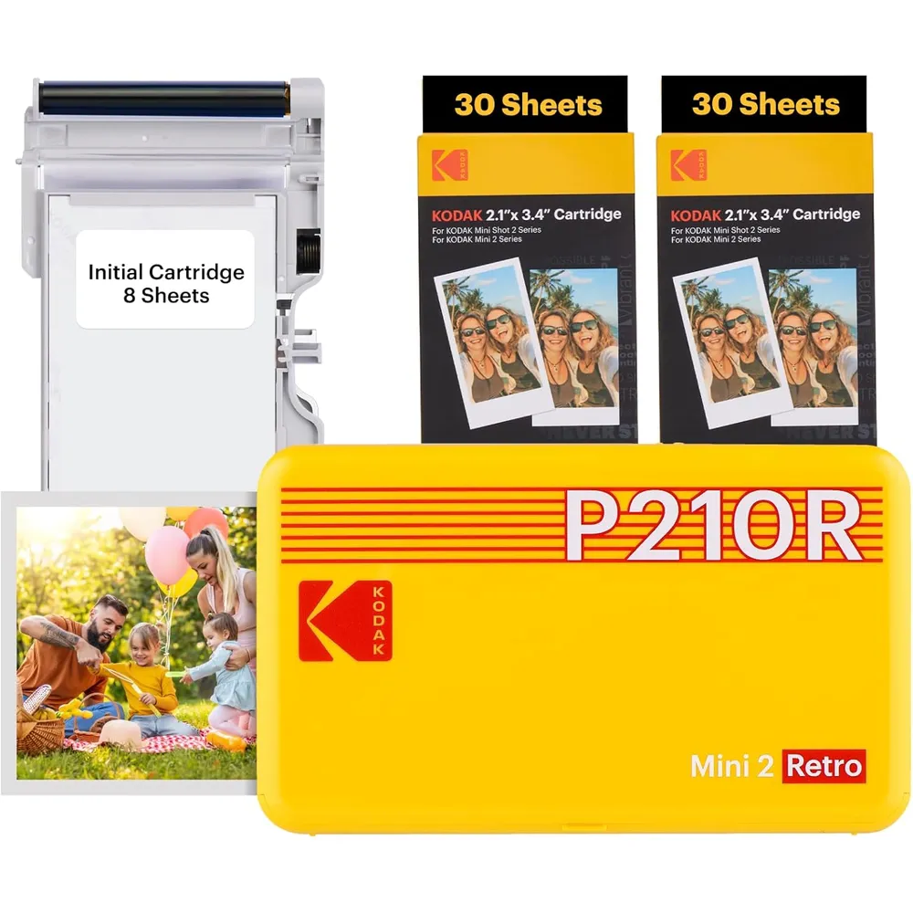 Kodak Mini 2 Retro impresora fotográfica portátil | Amarillo