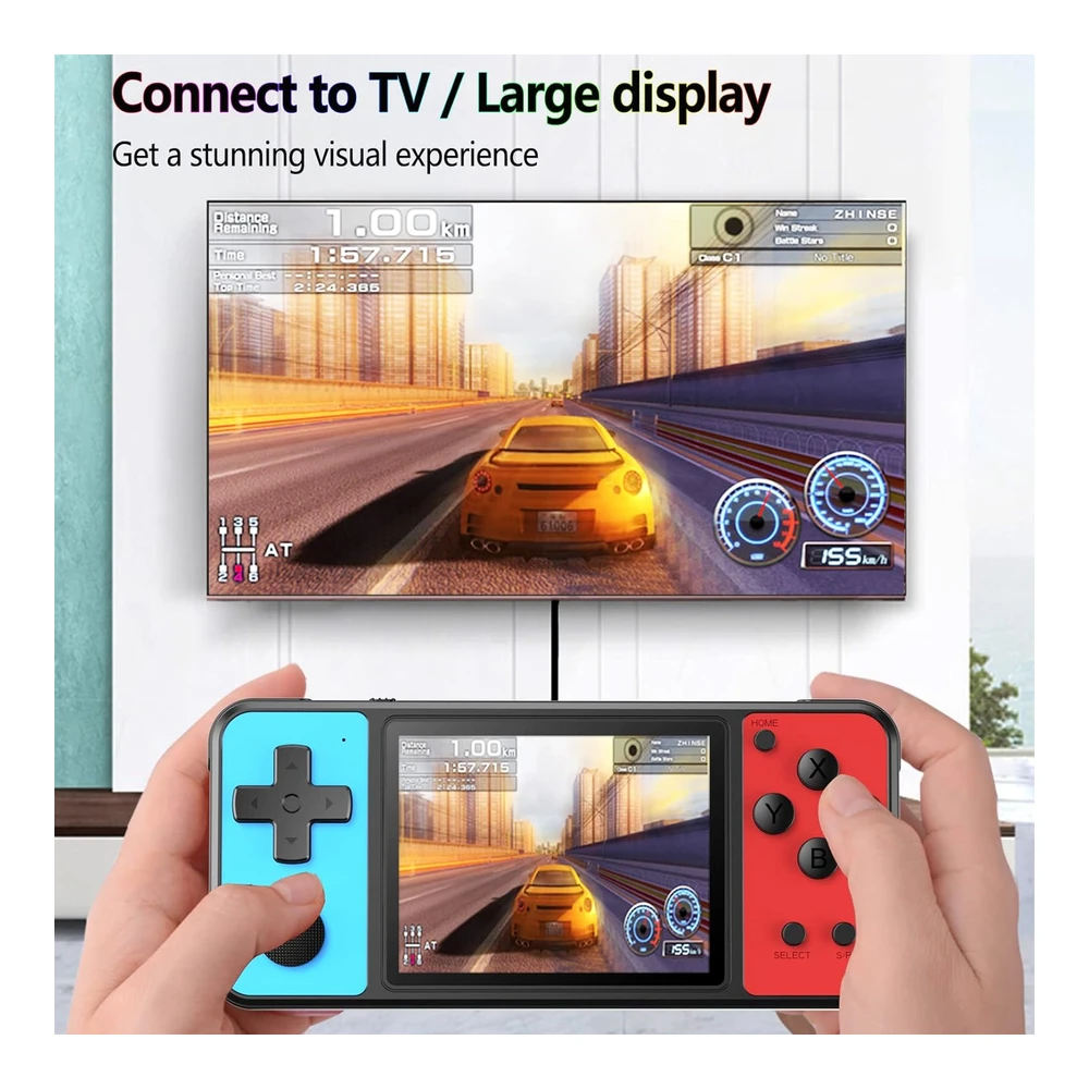 CONSOLA GREAT BOY CON 270 JUEGOS CLÁSICOS | NEGRO