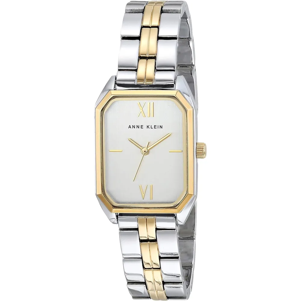 Anne Klein AK/3774BKGB reloj femenino con brazalete | 24 mm - Plateado/Oro