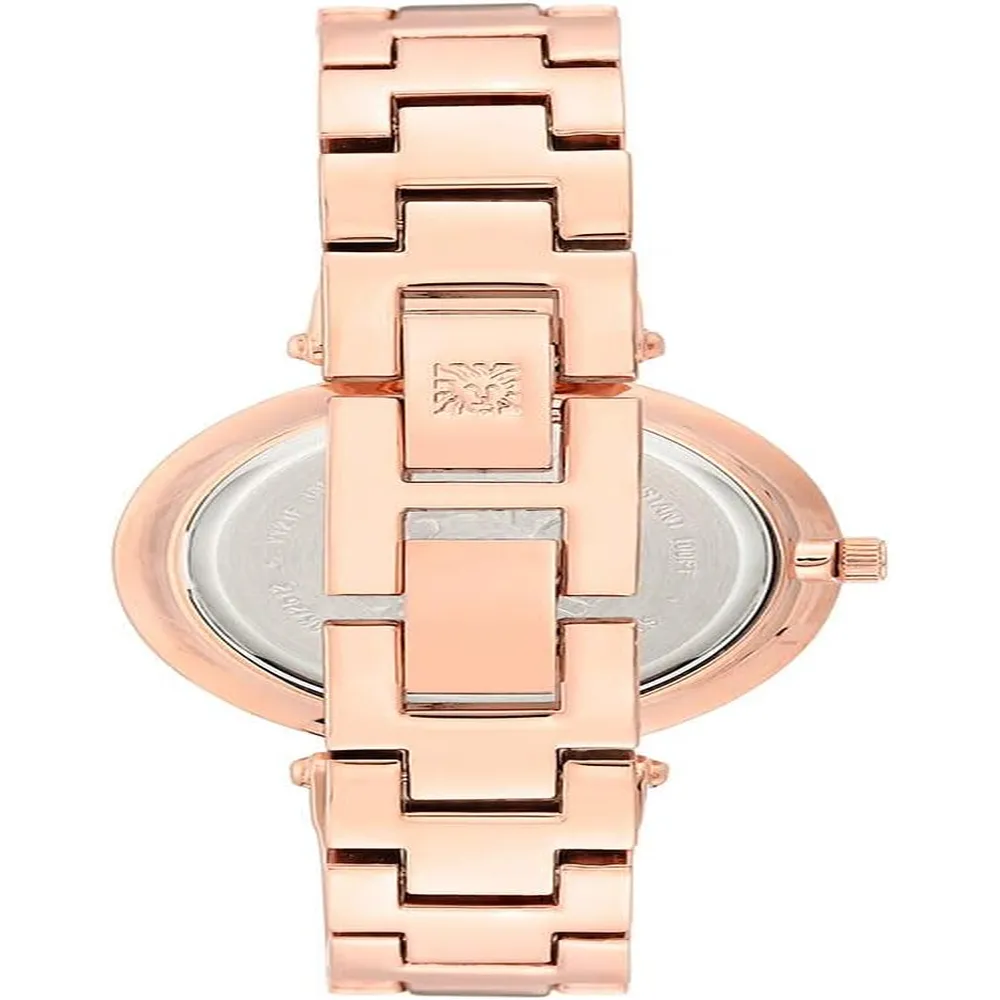 Anne Klein AK/2512LPGB reloj para mujer con diamante auténtico | 34 mm - Rosa claro/Rosa