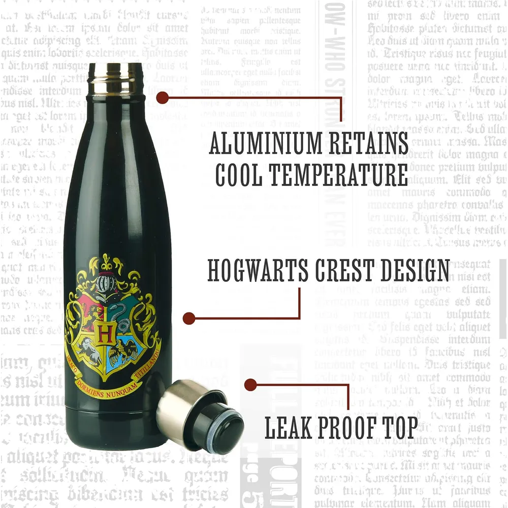 Paladone Harry Potter Hogwarts, botella de agua aluminio oficial