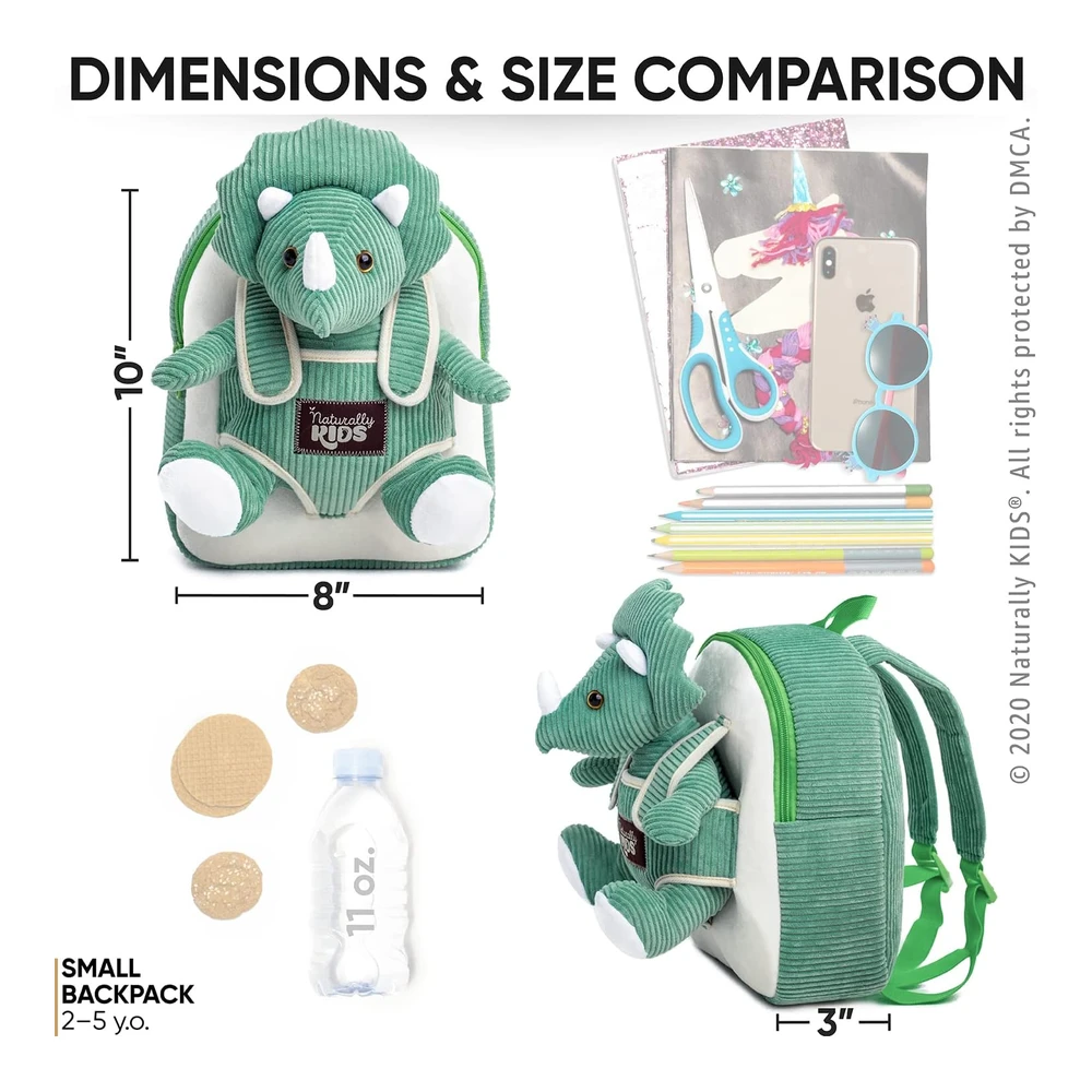 b08h4gygpv_4.webp MOCHILA NATURALLY KIDS TRICERATOPS | VERDE