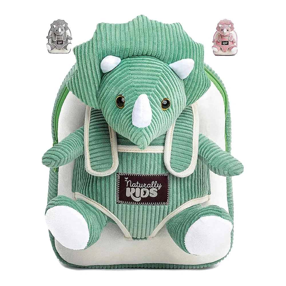 b08h4gygpv_m.webp MOCHILA NATURALLY KIDS TRICERATOPS | VERDE