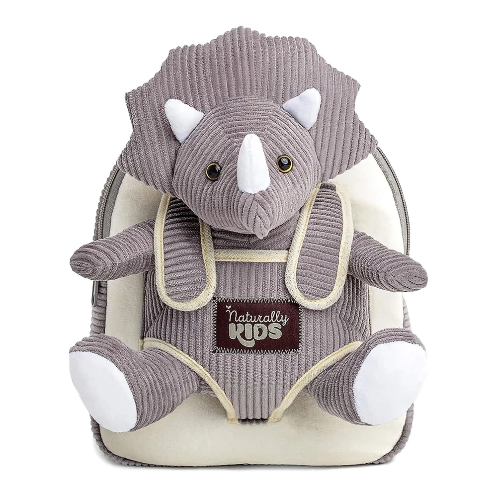 b08h4wbsqy_m.webp MOCHILA NATURALLY KIDS TRICERATOPS | GRIS