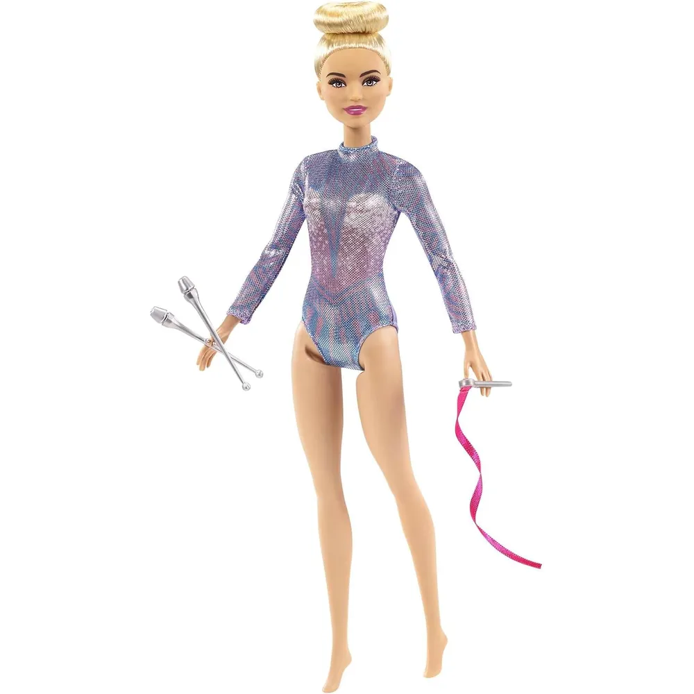 BARBIE MUÑECA GIMNASTA RÍTMICA CON ACCESORIOS RUBIA